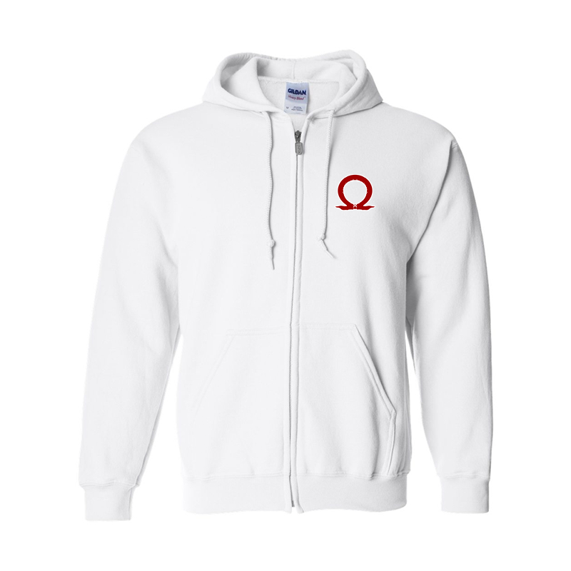 Men's God Of War Gildan Heavy Blend Full-Zip Hooded Sweatshirt