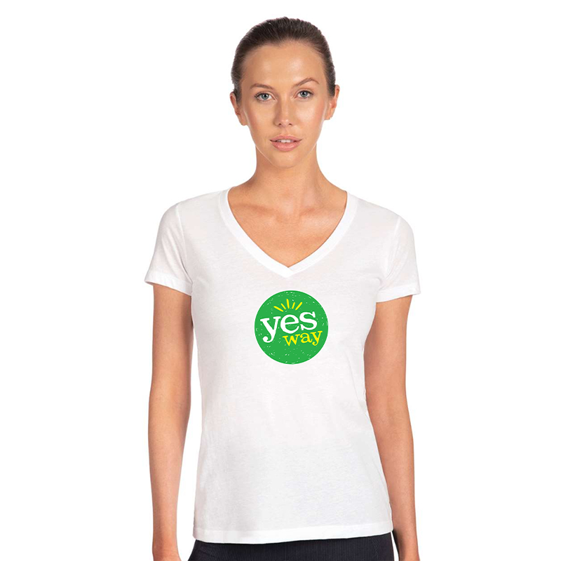 Women's Yes Way Next Level Ideal V-Neck T-Shirt