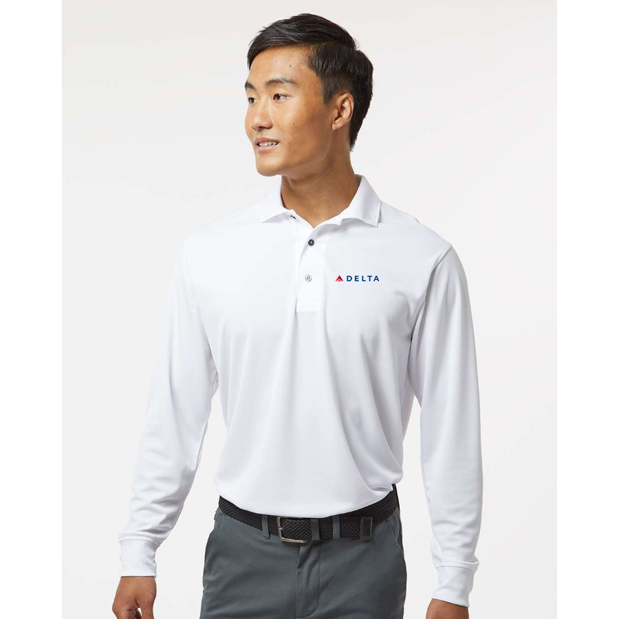Men's Delta Airlines Paragon Prescott Long Sleeve Polo