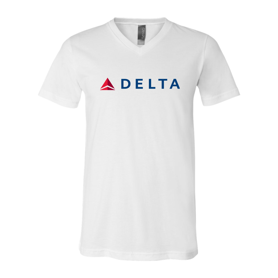 Men's Delta Airlines BELLA CANVAS Jersey V-Neck Tee