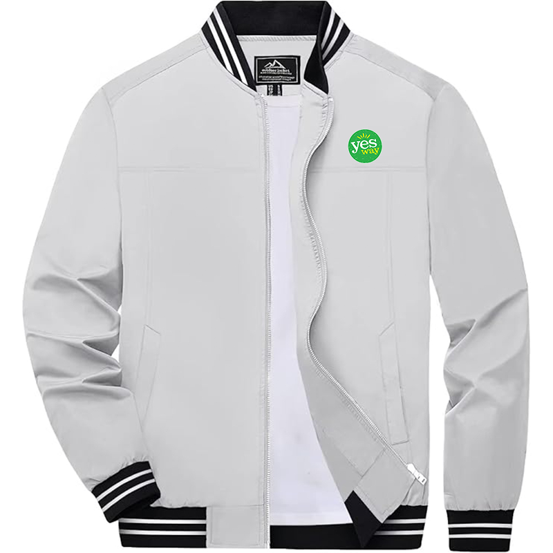 Men's Yes Way Boladeci Bomber Jackets Lightweight Water Resistant Breathable Spring Fall Full Zip Thin Windbreaker Light Jackets