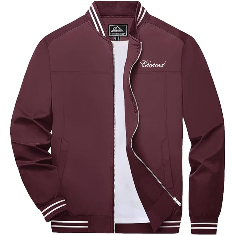Men's Chopard Boladeci Bomber Jackets Lightweight Water Resistant Breathable Spring Fall Full Zip Thin Windbreaker Light Jackets