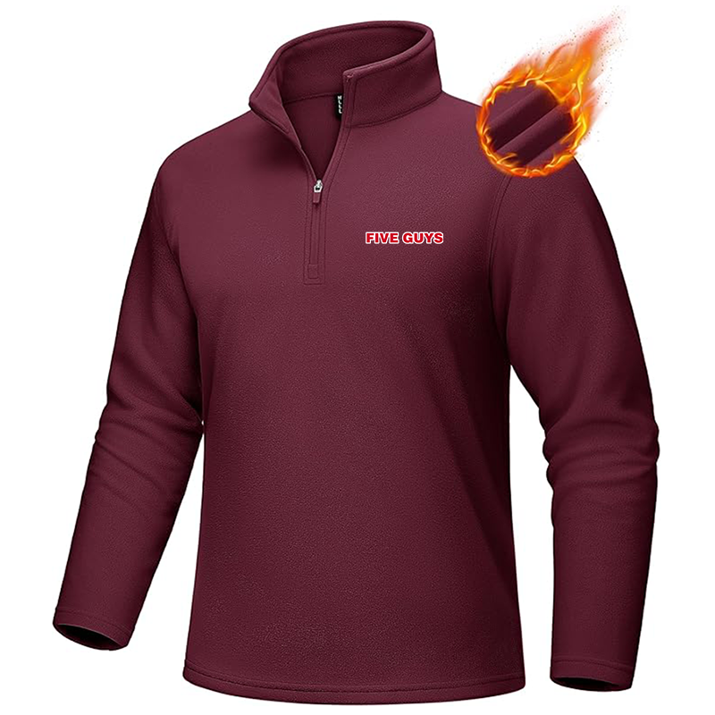 Men's Five Guys MAGCOMSEN Quarter-Zip Pullover Polar Fleece Sweatshirt Stand Collar Long Sleeve Shirt for Men Thermal Winter Fall