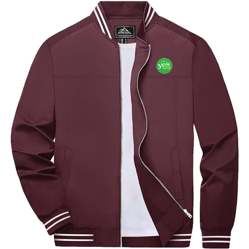 Men's Yes Way Boladeci Bomber Jackets Lightweight Water Resistant Breathable Spring Fall Full Zip Thin Windbreaker Light Jackets
