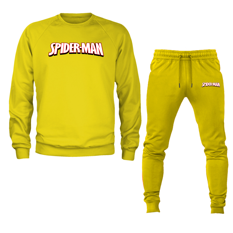 Men's Spider Man Crewneck Sweatshirt Joggers Set