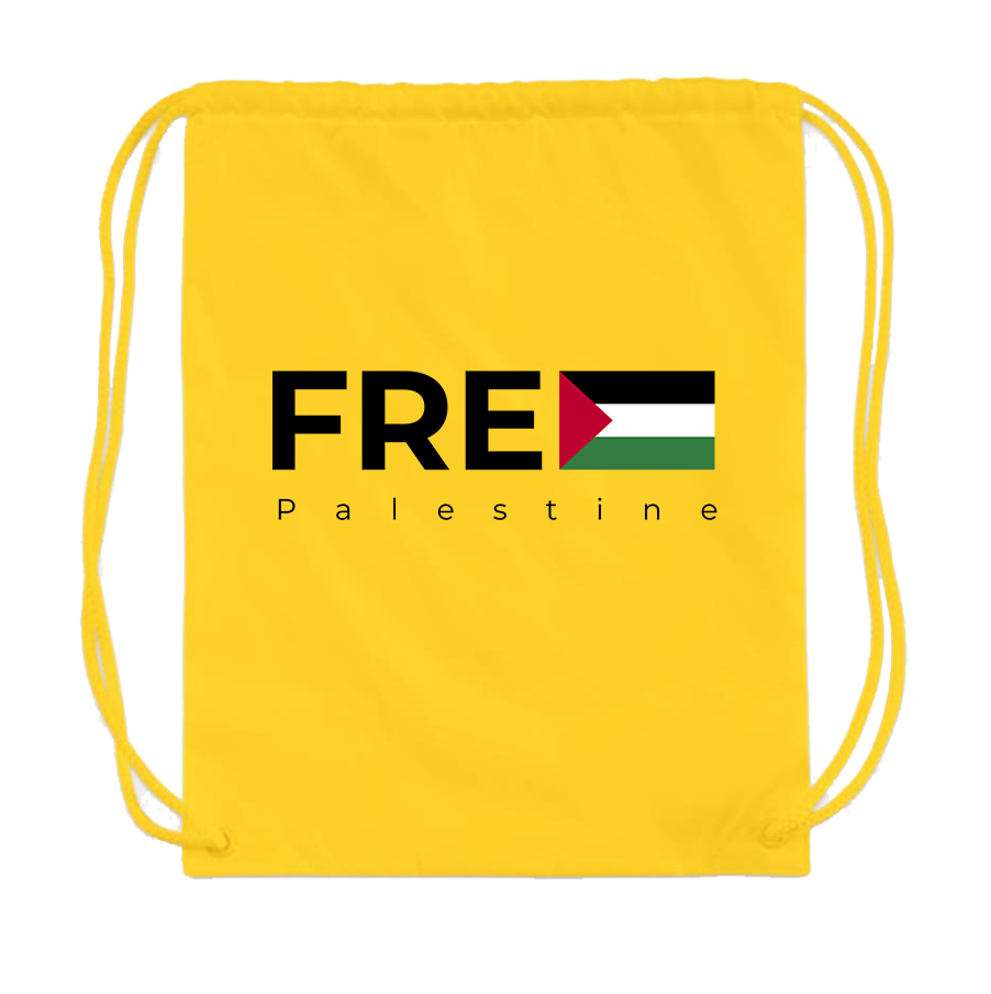 Free Palestine Drawstring Bag