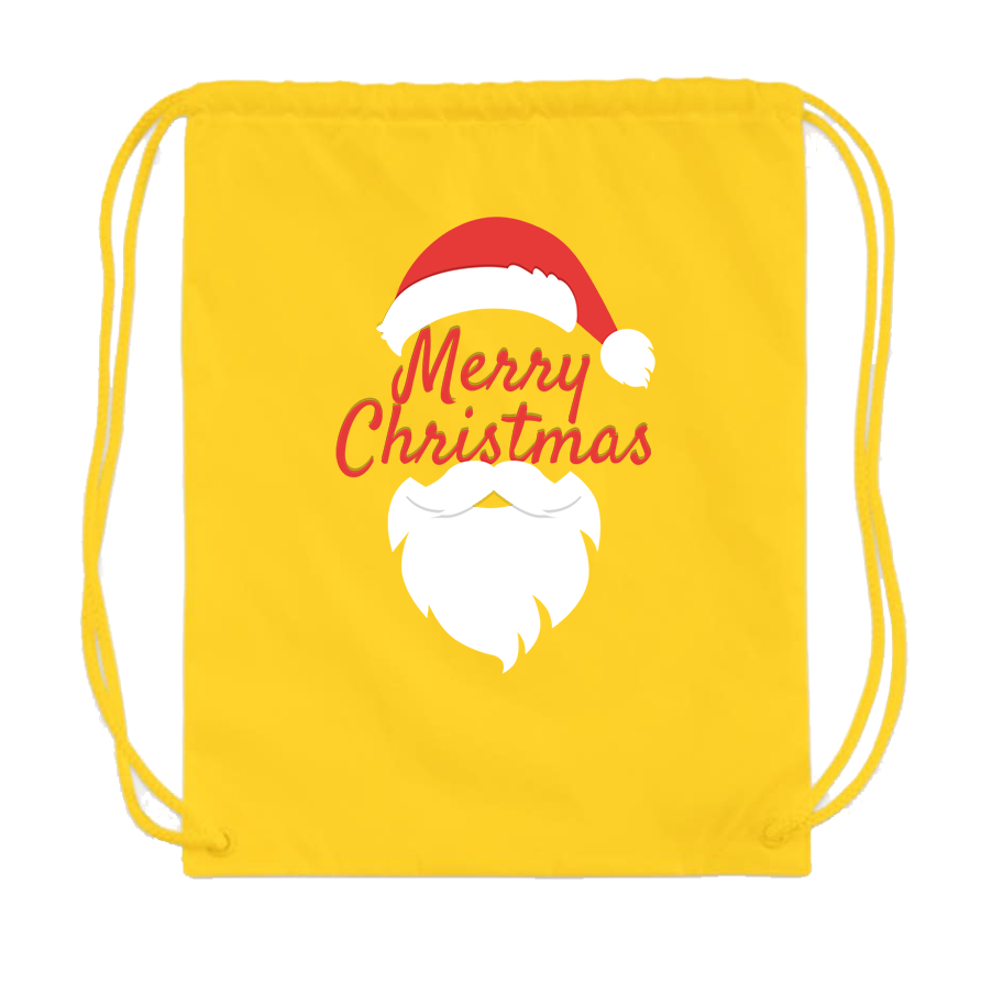 Merry Christmas Santa Claus Drawstring Bag