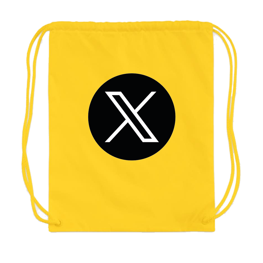 Twitter X Drawstring Bag