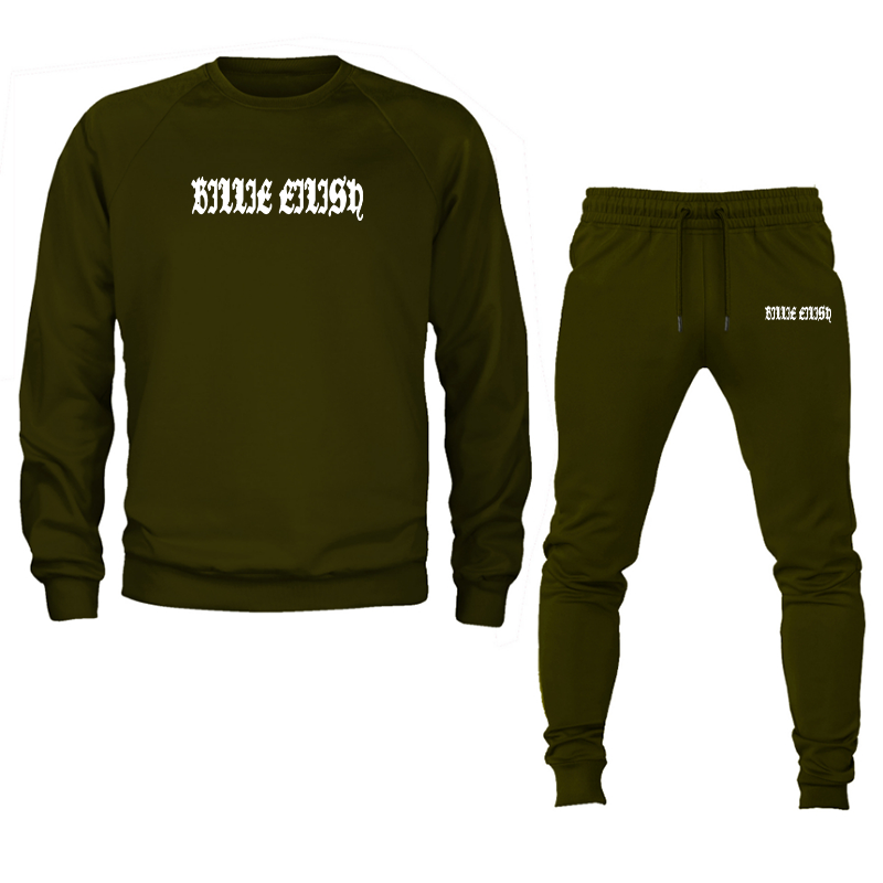 Men's Billie Eilish Crewneck Sweatshirt Joggers Set