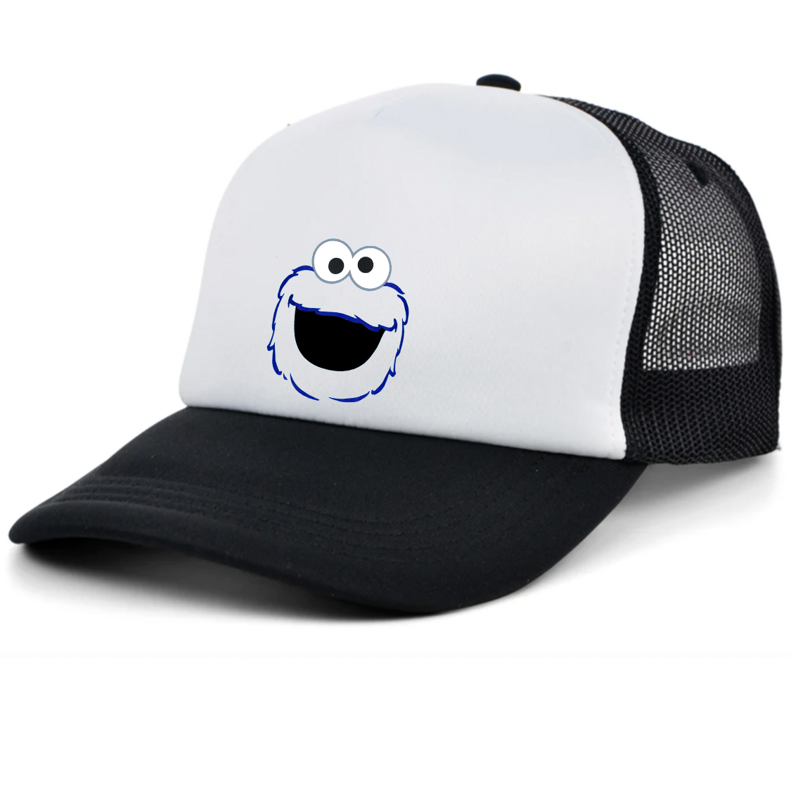 Sesame Street Cookie Monster face Dad Trucker Hat