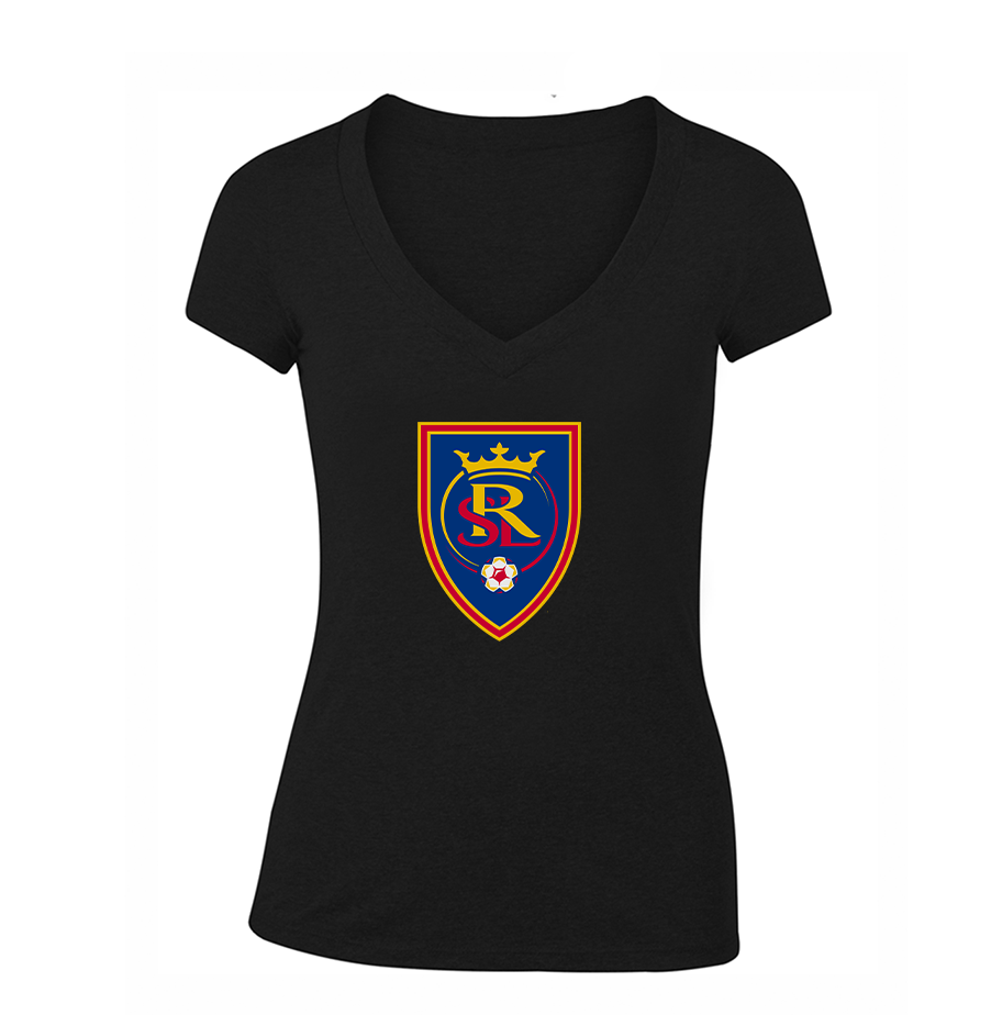 Women's Real Salt Lake Soccer V Neck T-Shirt