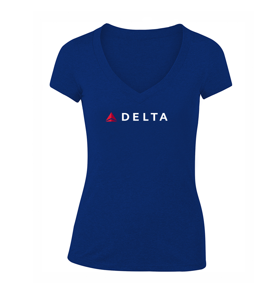 Women's Delta Airlines V Neck T-Shirt