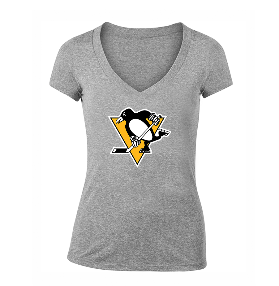 Women's NHL Pittsburgh Penguins V Neck T-Shirt