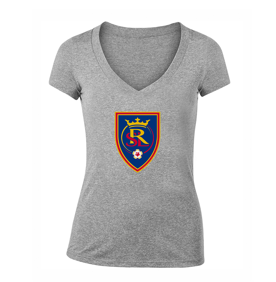 Women's Real Salt Lake Soccer V Neck T-Shirt