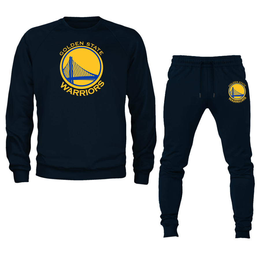 Unisex Golden State Warrior Crewneck Sweatshirt Joggers Suit