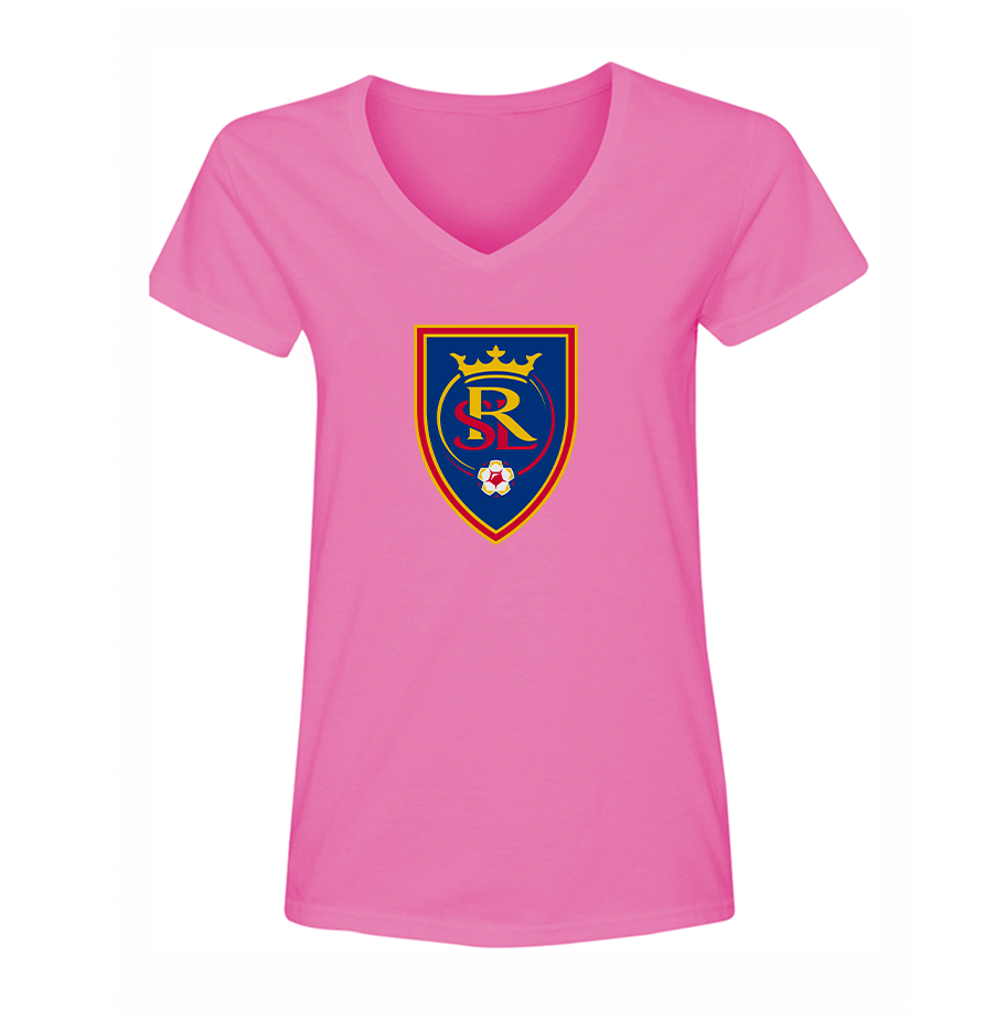 Women's Real Salt Lake Soccer V Neck T-Shirt