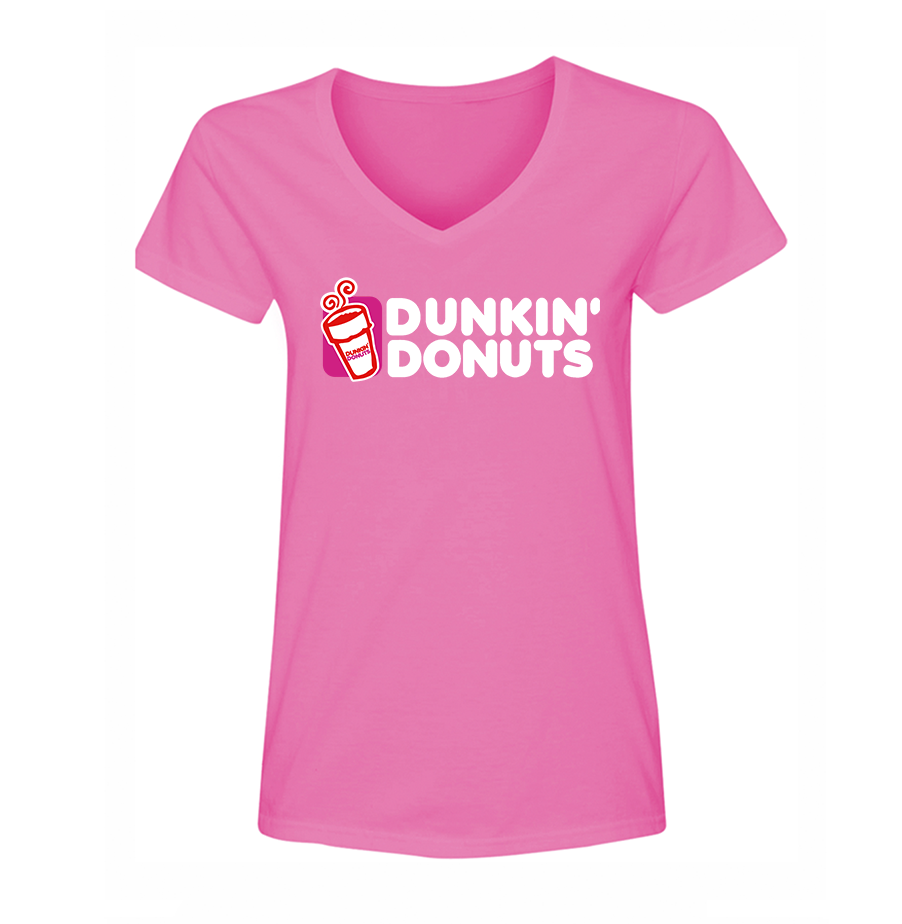 Women's Dunkin Donuts V Neck T-Shirt