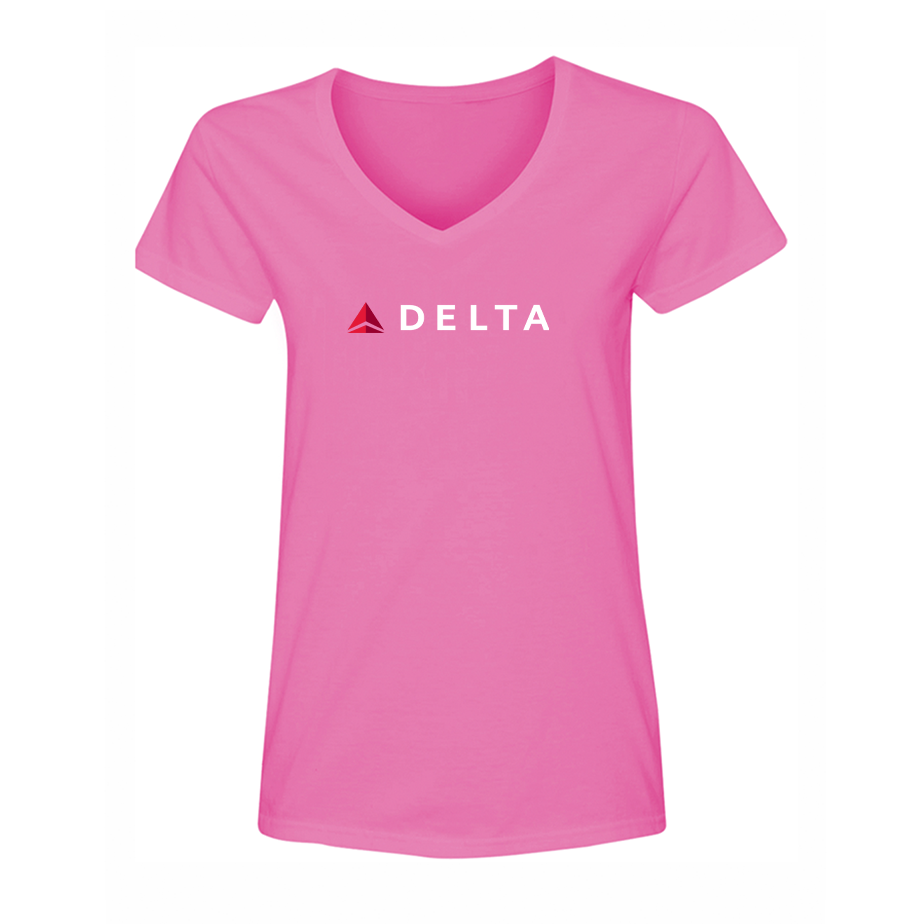 Women's Delta Airlines V Neck T-Shirt
