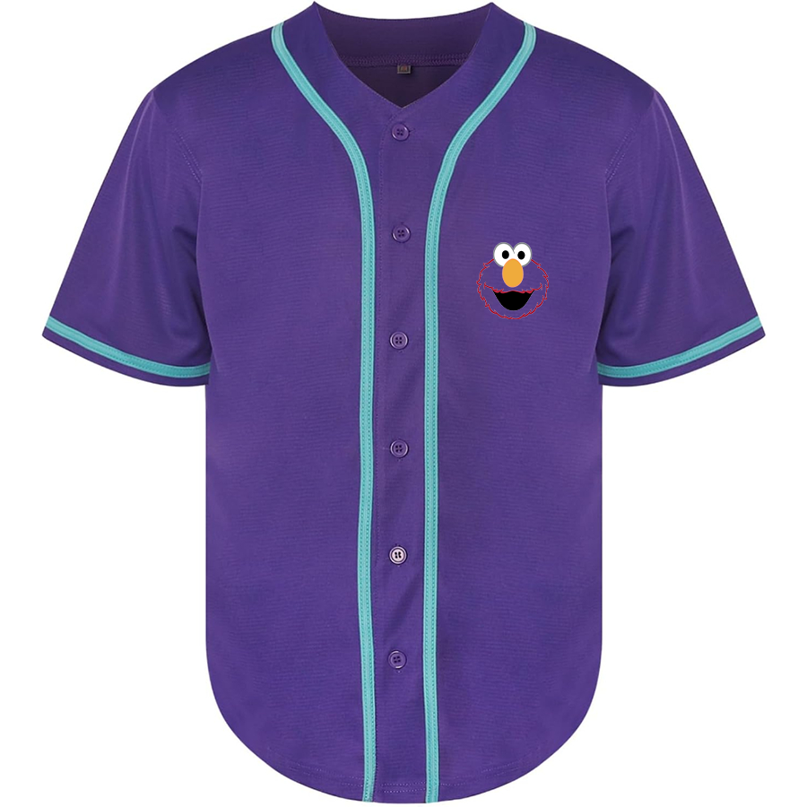 Men's Sesame Street Elmo Face Baseball Jersey
