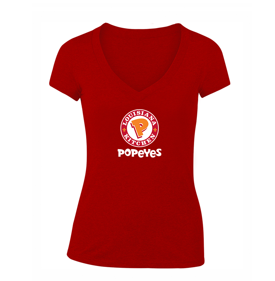 Women's Popeyes Louisiana Kitchen V Neck T-Shirt