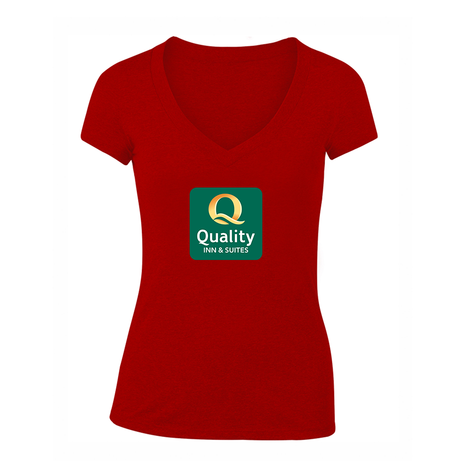 Women's Quality Inn & Suites V Neck T-Shirt