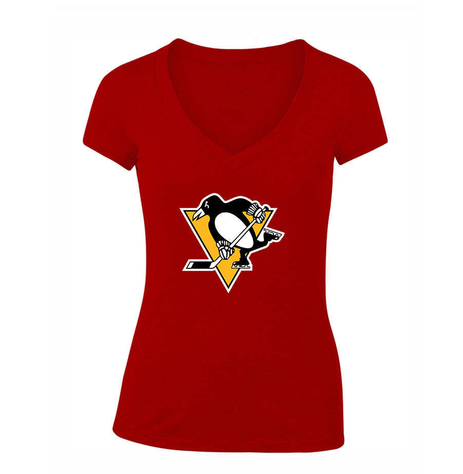 Women's NHL Pittsburgh Penguins V Neck T-Shirt