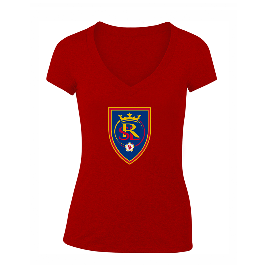 Women's Real Salt Lake Soccer V Neck T-Shirt