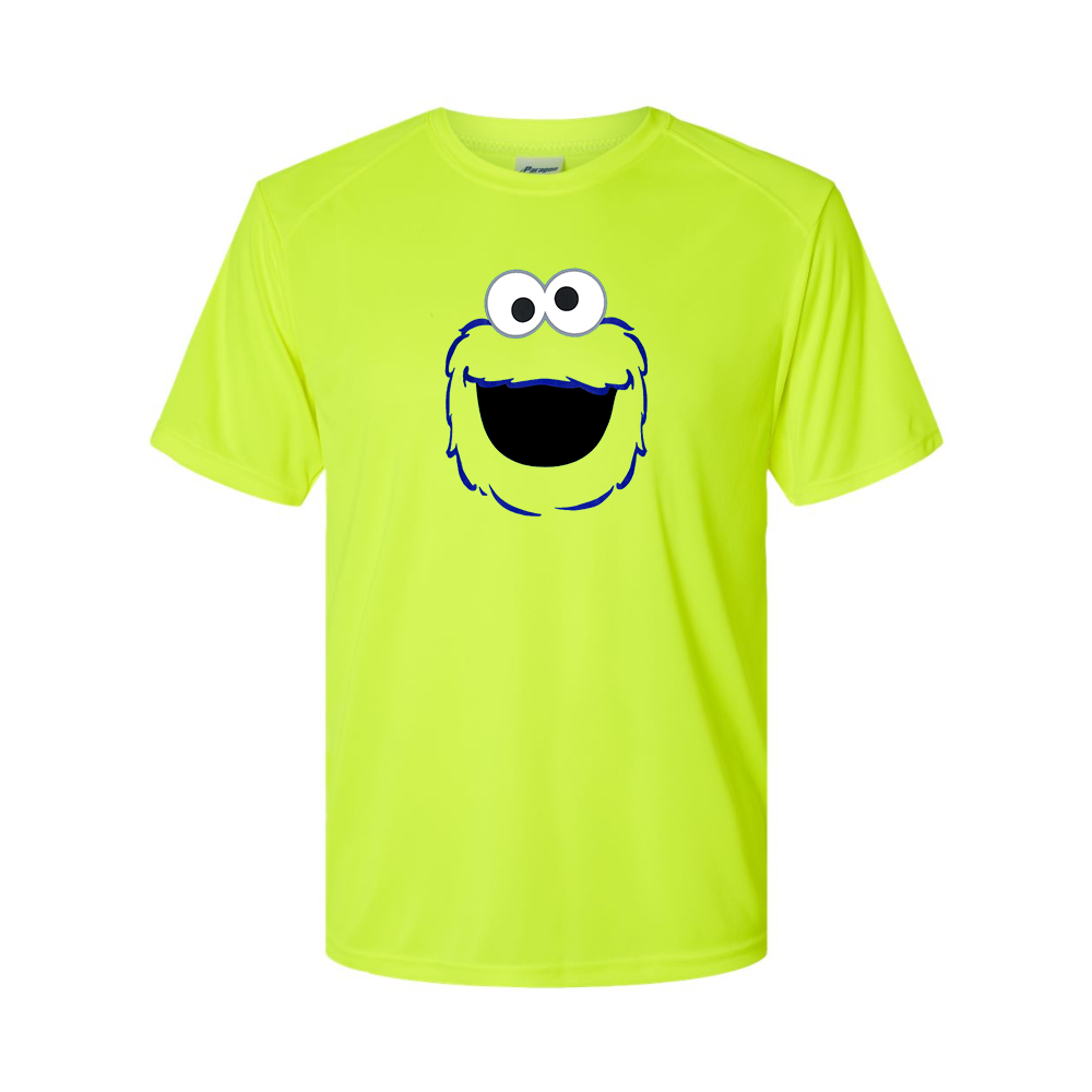 Youth Sesame Street Cookie Monster face Performance T-Shirt