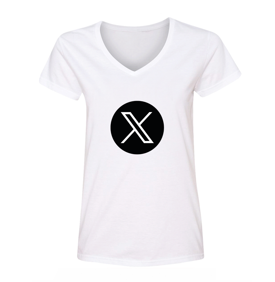 Women's Twitter X V-Neck T-Shirt