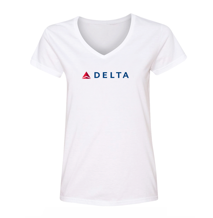 Women's Delta Airlines V Neck T-Shirt