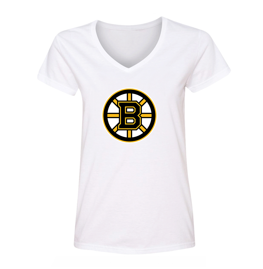 Women's NHL Boston Bruins V Neck T-Shirt