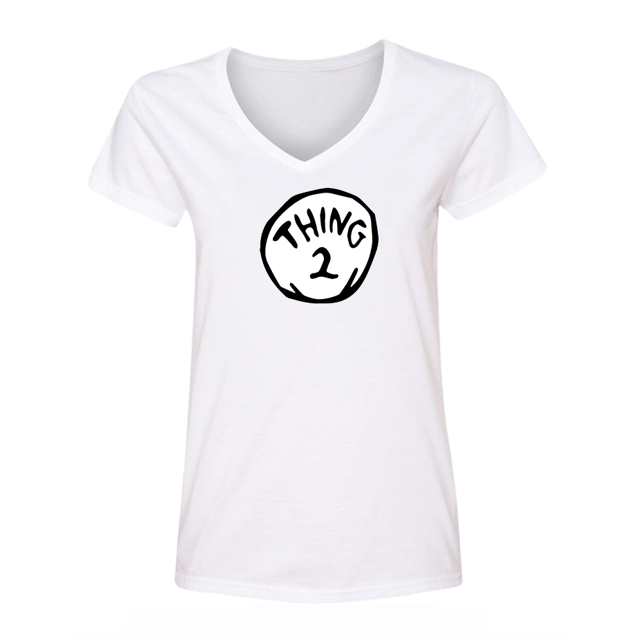 Women's Dr. Suess Thing 2 V Neck T-Shirt
