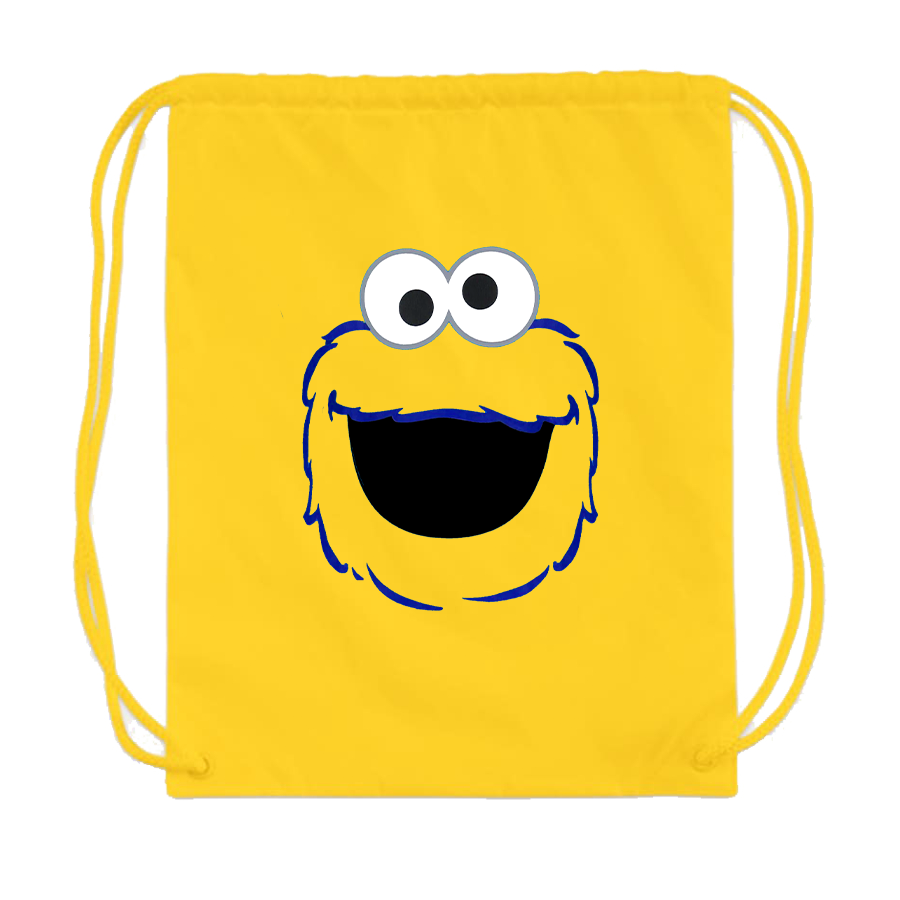 Sesame Street Cookie Monster face Drawstring Bag