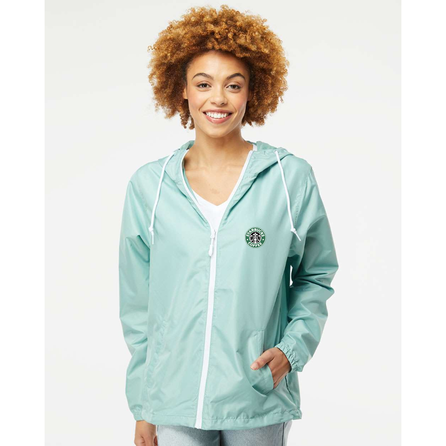Men's  Starbucks Coffee Independent Trading Co Lightweight Windbreaker Full-Zip Jacket