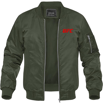 Men's UFC Lightweight Bomber Jacket Windbreaker Softshell Varsity Jacket