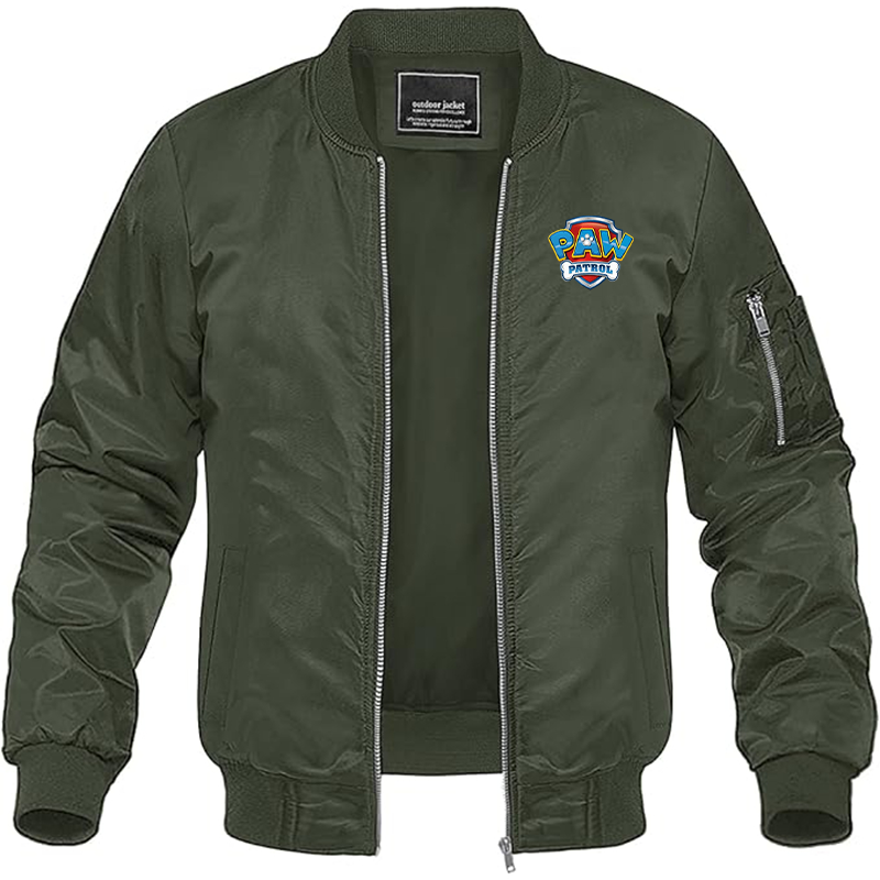 MAGNIVIT Men's Paw Patrol Lightweight Bomber Jacket Windbreaker Casual Fall Spring Outdoor Coat