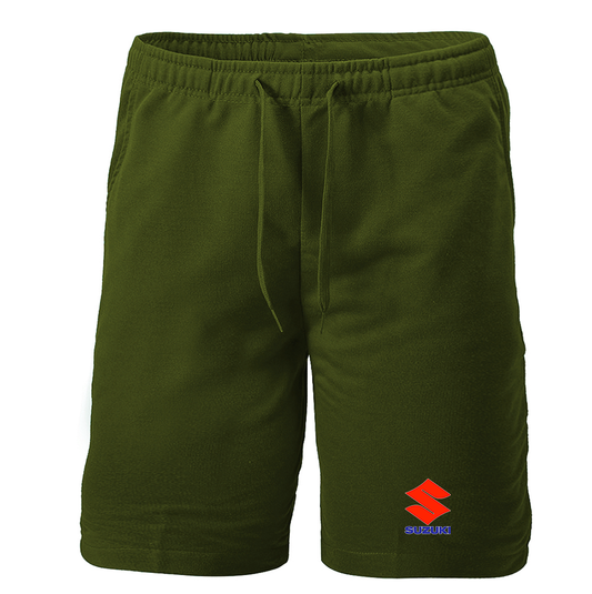 Men's Suzuki Bike Motorcycle Fleece Shorts