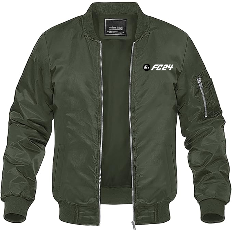 MAGNIVIT Men's EA Sports FC 24  Lightweight Bomber Jacket Windbreaker Casual Fall Spring Outdoor Coat