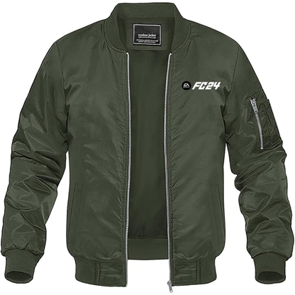 MAGNIVIT Men's EA Sports FC 24  Lightweight Bomber Jacket Windbreaker Casual Fall Spring Outdoor Coat