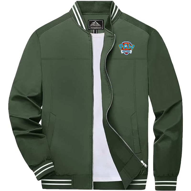 Men's Paw Patrol  Boladeci  Bomber Jackets Lightweight Water Resistant Breathable Spring Fall Full Zip Thin Windbreaker Light Jackets