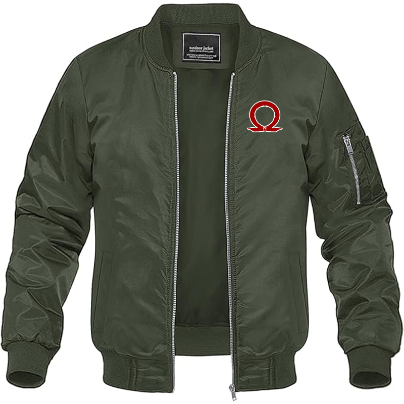 MAGNIVIT Men's God Of War Lightweight Bomber Jacket Windbreaker Casual Fall Spring Outdoor Coat