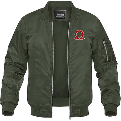 MAGNIVIT Men's God Of War Lightweight Bomber Jacket Windbreaker Casual Fall Spring Outdoor Coat