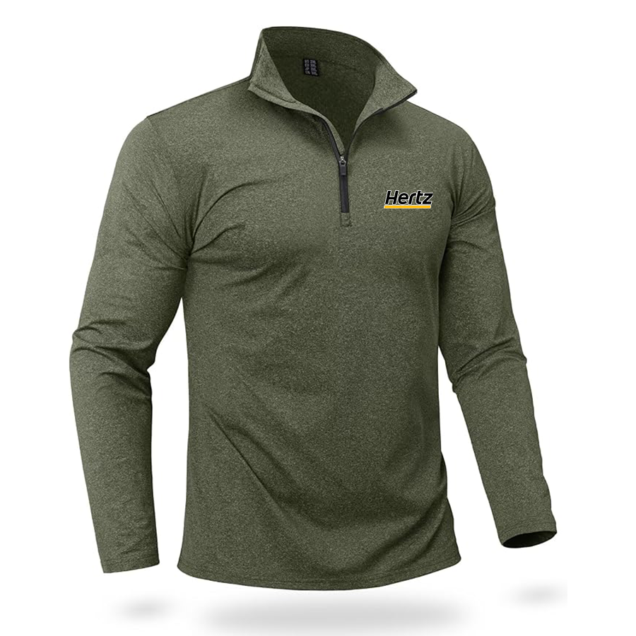 Men's Hertz Quarter Zip Pullover Premium Fleece Lined Heather Long Sleeve Golf Shirts Midweight 1/4 Half Zip Sweatshirts
