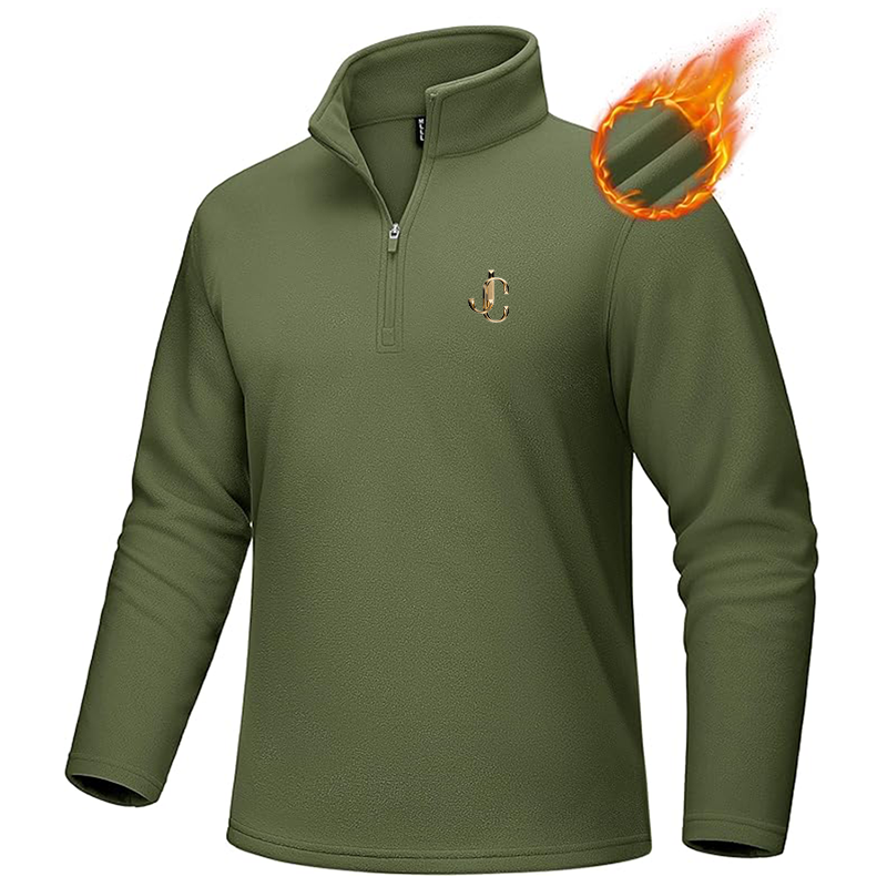 Men's Jimmy Choo  MAGCOMSEN Quarter-Zip Pullover Polar Fleece Sweatshirt Stand Collar Long Sleeve Shirt for Men Thermal Winter Fall