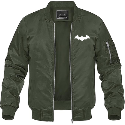 MAGNIVIT Men's Batman Lightweight Bomber Jacket Windbreaker Casual Fall Spring Outdoor Coat