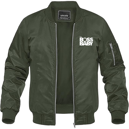 MAGNIVIT Men's Boss Baby  Lightweight Bomber Jacket Windbreaker Casual Fall Spring Outdoor Coat