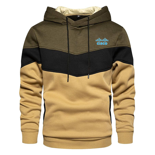Men's Cisco Gesean Novelty Color Block Pullover Fleece Hoodie Long Sleeve Casual Sweatshirt with Pocket