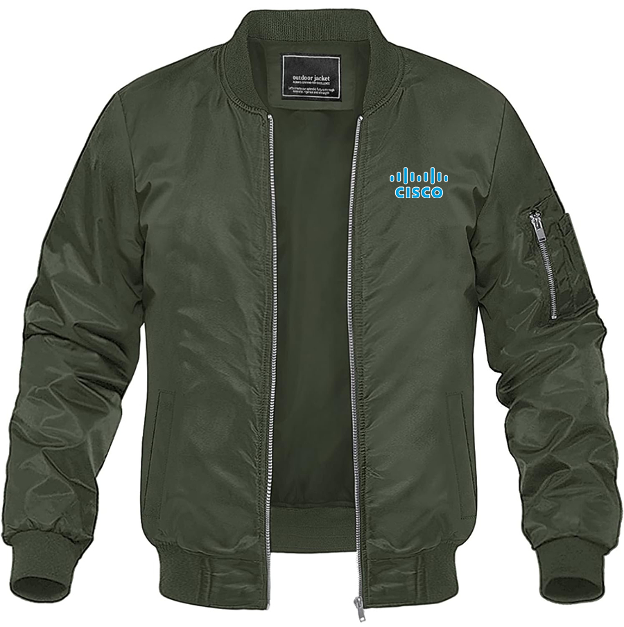 Men's Cisco Lightweight Bomber Jacket Windbreaker Softshell Varsity Jacket