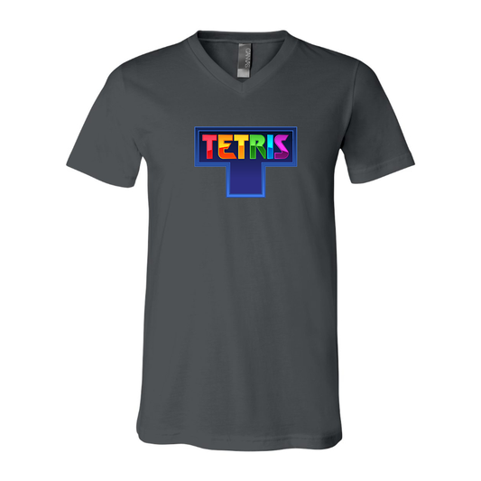 Men's Tetris BELLA  CANVAS  Jersey V-Neck Tee