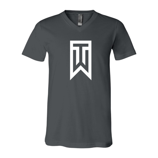 Men's Tiger Woods BELLA  CANVAS  Jersey V-Neck Tee